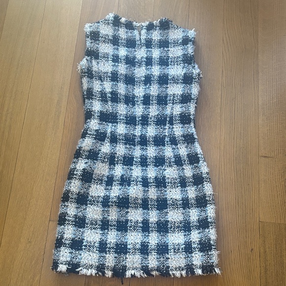 Alexander McQueen Black and White Checkered Mini Dress - Picture 4 of 4
